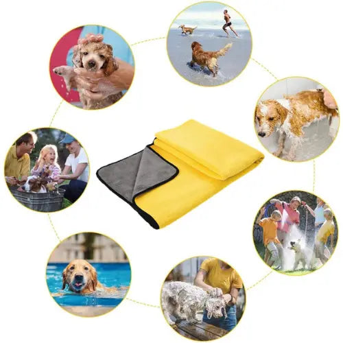 Toalha de Banho Super Absorvente Secagem Rápida Pet Shop Banho e Tosa de Cães e Gatos