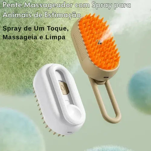 Escova A Vapor 3 em 1 para Gato - Limpeza Sofisticada