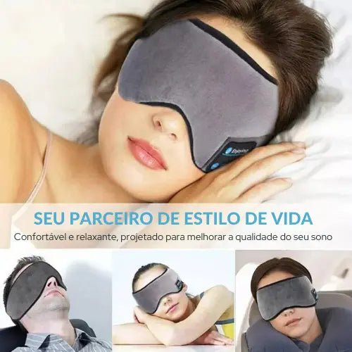 Máscara de Dormir com Fone Bluetooth Integrado – Sono Profundo e Conforto Total