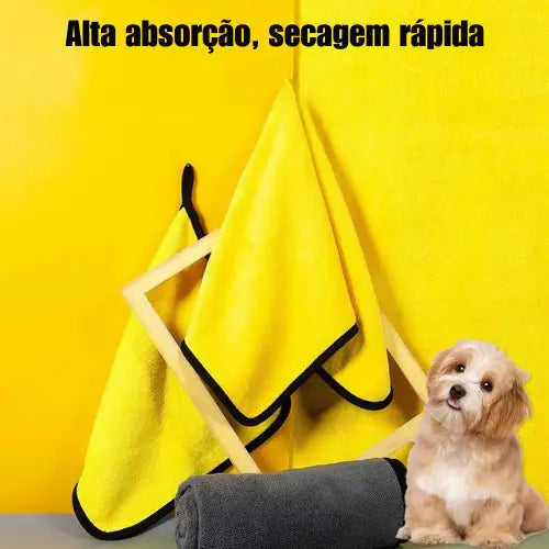 Toalha de Banho Super Absorvente Secagem Rápida Pet Shop Banho e Tosa de Cães e Gatos