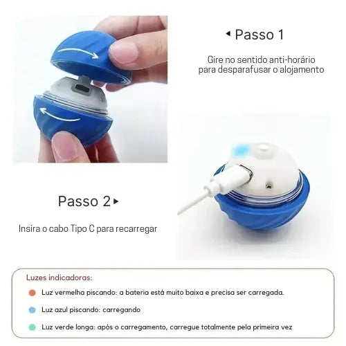 Bolinha Pet Inteligente Interativa Revestida de Silicone