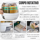 Dispensador Giratório 360° para Arroz e Grãos