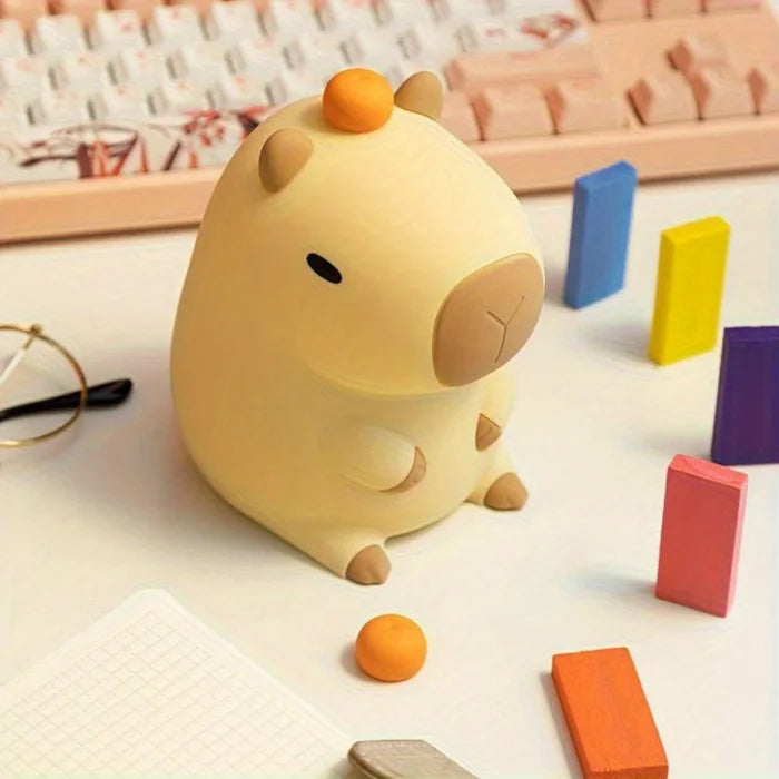 Luminária noturna fofa de capivara