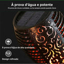 Luminária Solar de Chama para Jardim Led com Painel Solar