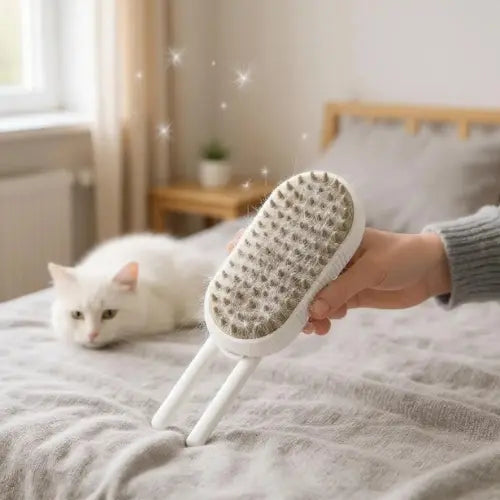 Escova A Vapor 3 em 1 para Gato - Limpeza Sofisticada