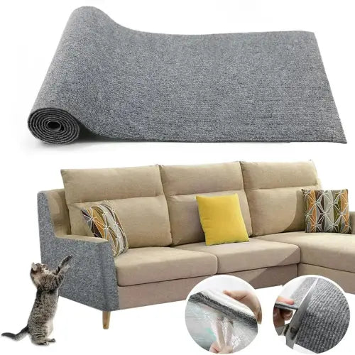 Arranhador Adesivo para Gatos 30x60cm com Carpete de Alta Fixação
