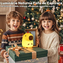 Luminária noturna fofa de capivara