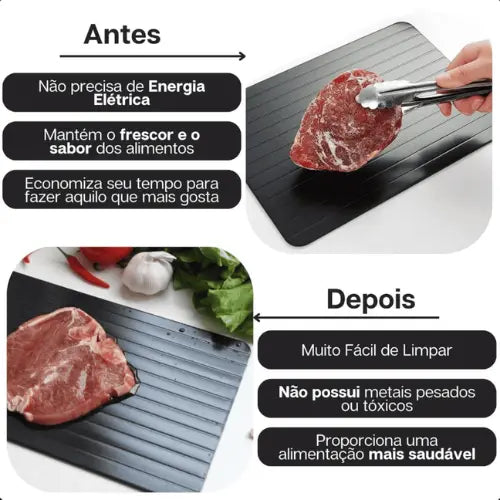 Tábua Mágica Para Descongelar Carnes e Alimentos