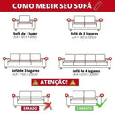 Capa de Sofá Moderno à Prova de Água Antiderrapante Preto