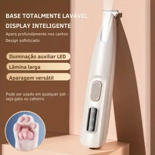Máquina de Corte Elétrica Pet Silenciosa USB, Precisão Pata e Rosto
