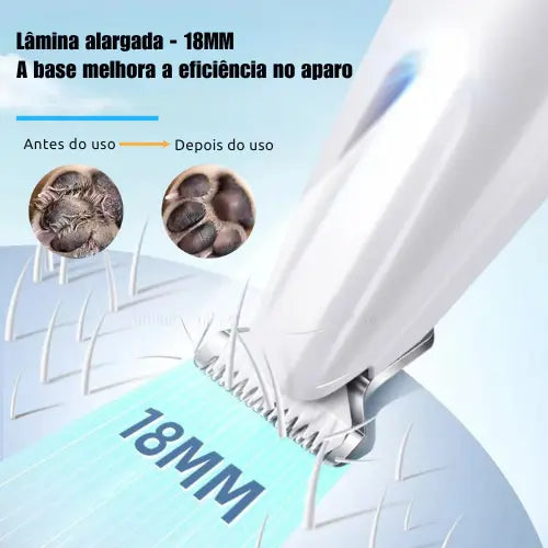 Máquina de Corte Elétrica Pet Silenciosa USB, Precisão Pata e Rosto