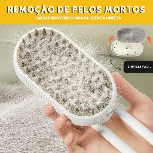 Escova A Vapor 3 em 1 para Gato - Limpeza Sofisticada