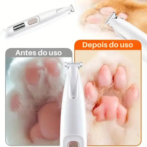 Máquina de Corte Elétrica Pet Silenciosa USB, Precisão Pata e Rosto