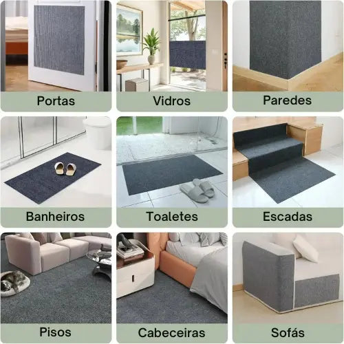 Arranhador Adesivo para Gatos 30x60cm com Carpete de Alta Fixação