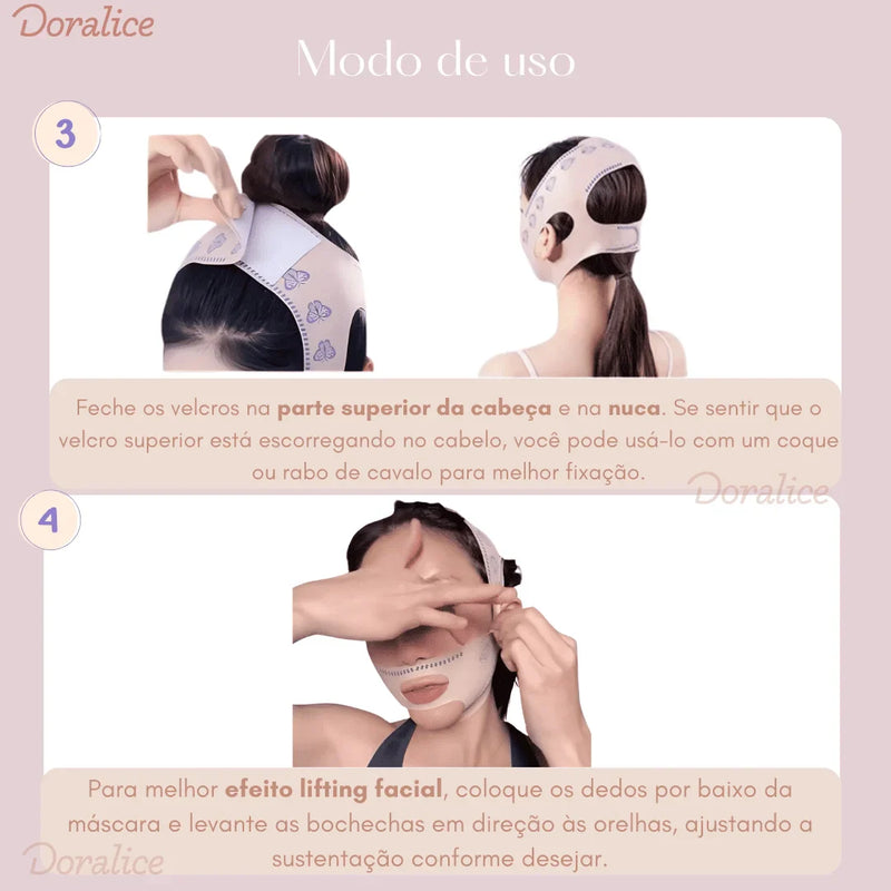 V-Revitalize™ - Máscara de Contorno Facial - Suaviza Rugas, Papada e Modela o Rosto