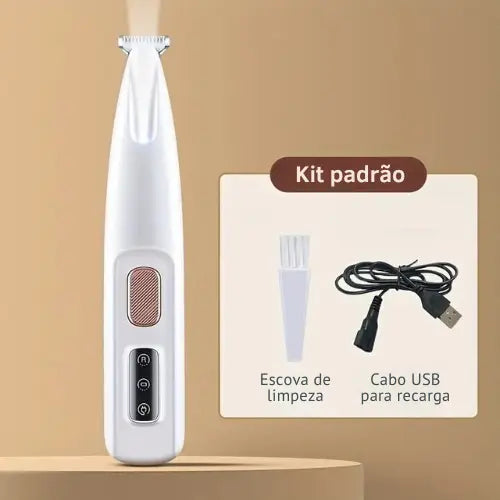 Máquina de Corte Elétrica Pet Silenciosa USB, Precisão Pata e Rosto
