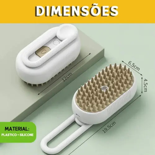Escova A Vapor 3 em 1 para Gato - Limpeza Sofisticada