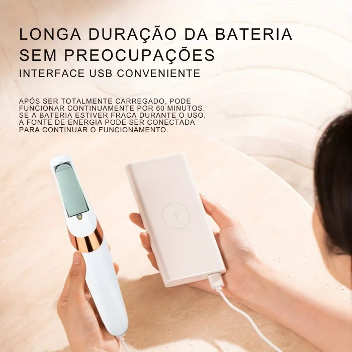 Lixador e Removedor De Calos Recarregável