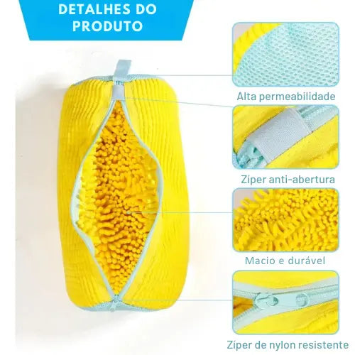 Compre 2 leve 3 - Bolsa Protetora para Lavar Tênis na Máquina