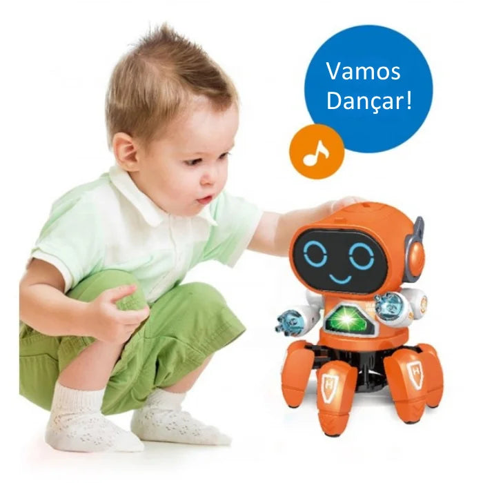 Robô Aranha Dancante brinquedo musical com som e luz
