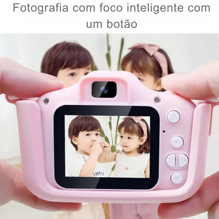 Mini câmera infantil recarregável e leve GRÁTIS Cartão SSD de 16GB
