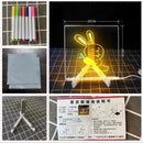 Quadro de desenho com LED + canetinhas e suporte GRÁTIS