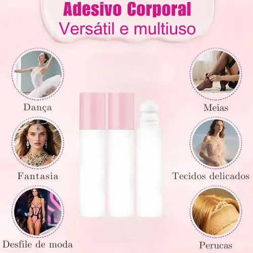 Cola Antiderrapante em Rolo para Pele 20g - Combo 3 peças