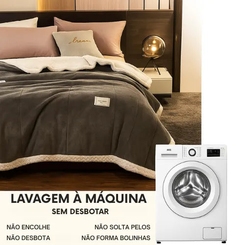 Cobertor Dupla Camada em Lã premium