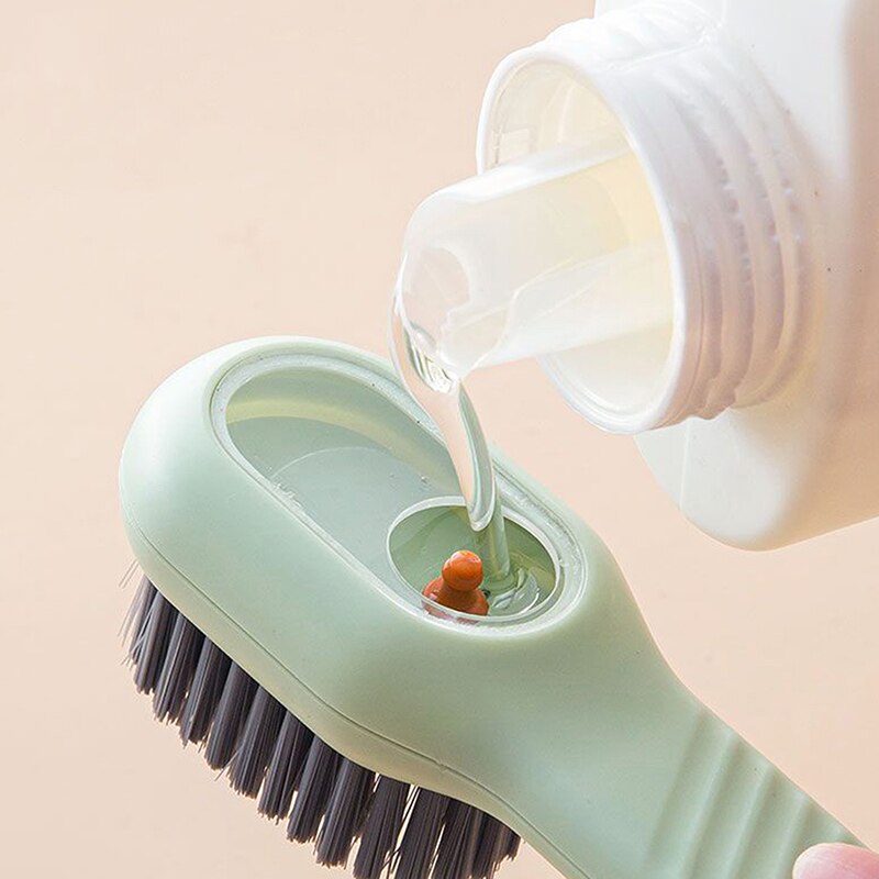 Escova de Limpeza de Sapatos com Dispenser Reservatório para Sabão